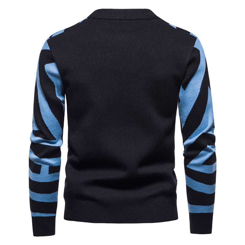 Round Neck Che Guevara Character Jacquard Sweater Coat