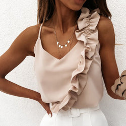 Top Cross-border Backless Ruffled