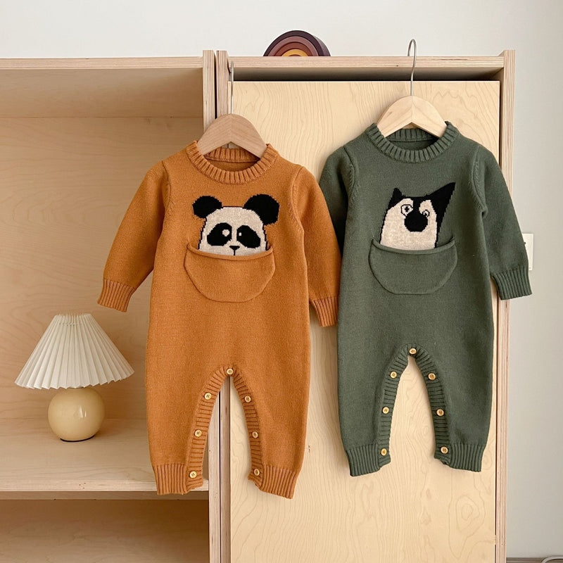 Baby Knitted Romper Pullover Long Sleeve