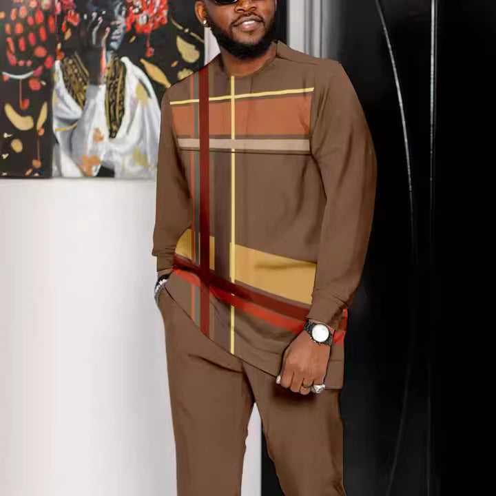 Men Africa Attire Two-piece Suit