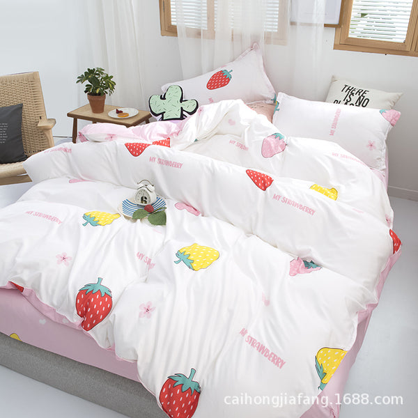 Quilt Cover Sheet Quilt Three-piece Cartoon