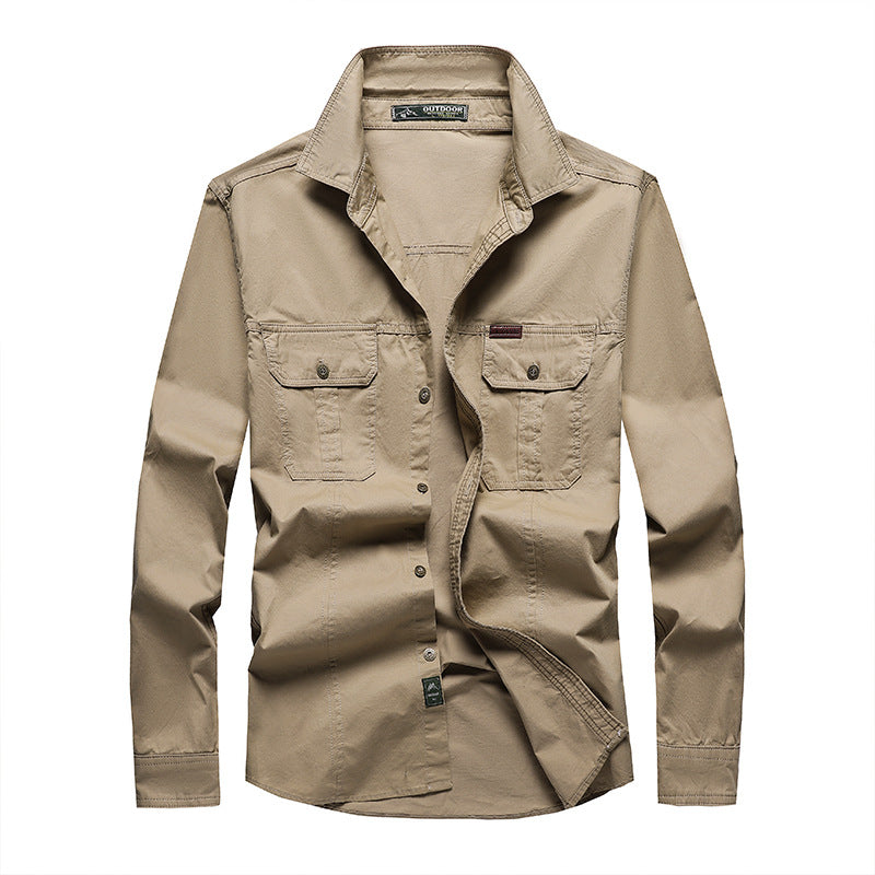 Cotton Shirt Long-sleeved