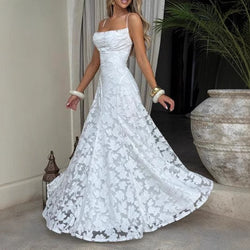 Sling Chiffon Backless Dress