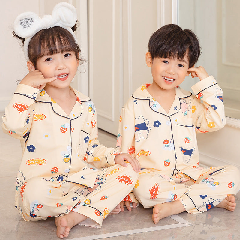 Cardigan Long Sleeve Pajamas