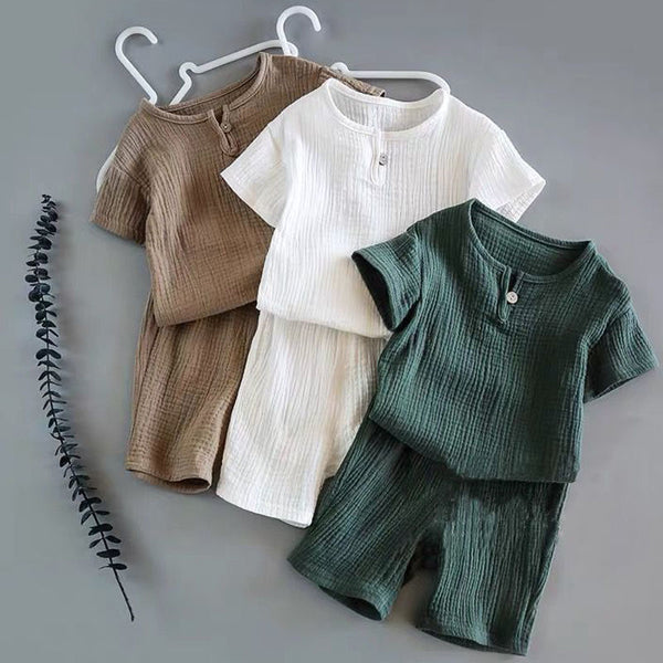 Boys And Girls Baby Short-sleeved Summer Suit