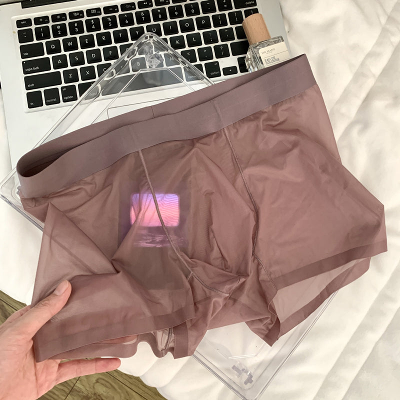 Ice Silk Nude Seamless Ultra-thin Transparent Boxers