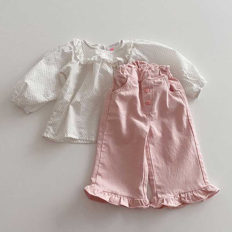 Baby Girl Vintage Wide Leg Pants