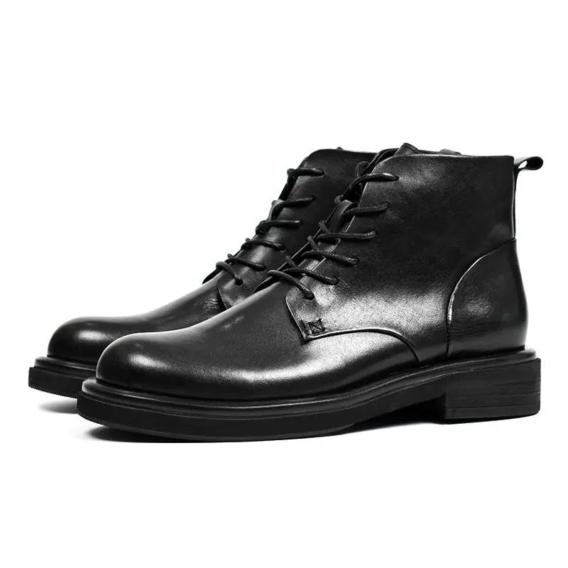 British Retro Hand-washed Horsehide Leather Boots