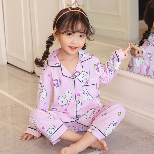 Cardigan Long Sleeve Pajamas
