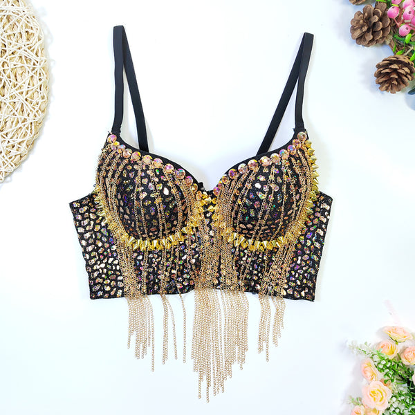 Rock Style Corset Short Stage Vest