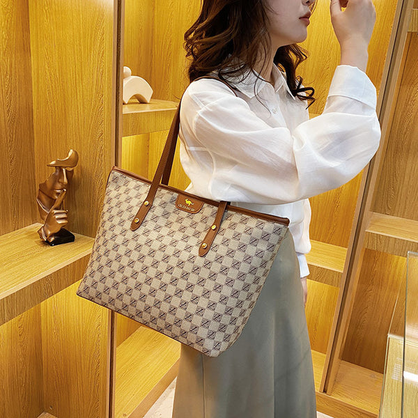High-end Large Bag 2023 New Trendy Light Luxury Women&#039;s Bag Shoulder Bag Large Capacity Commuting Versatile Hand Tote Bag