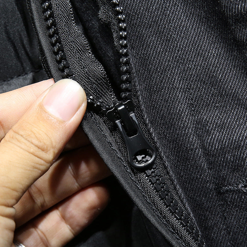 Black Fleece Denim Jacket Men