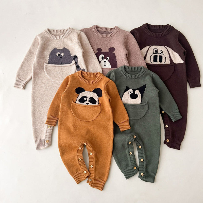 Baby Knitted Romper Pullover Long Sleeve