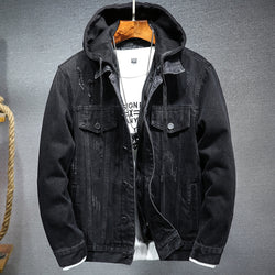 Black Fleece Denim Jacket Men