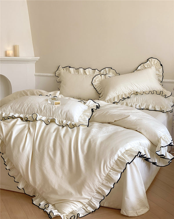 Four-piece Set Pure Cotton Jacquard Quilt Cover