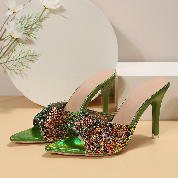 Style Sequin High Heels Sandals
