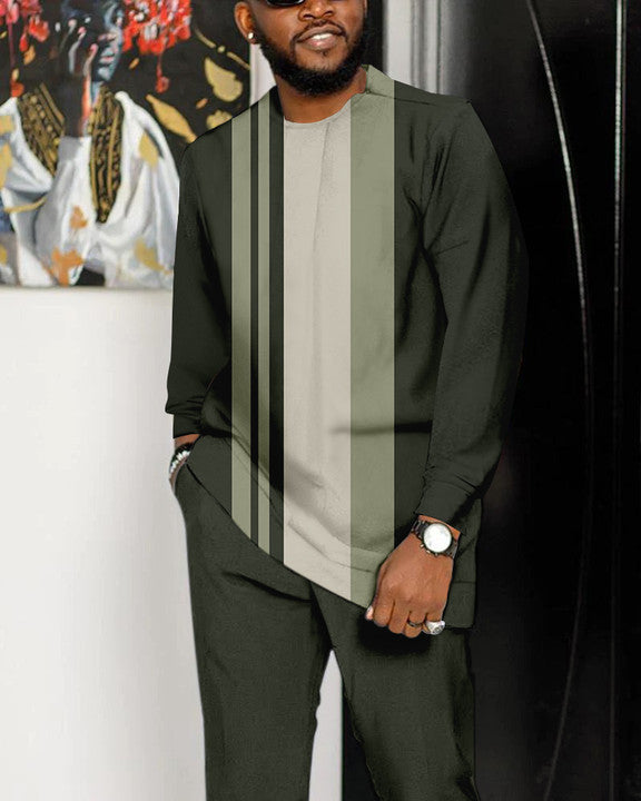 Men Africa Attire Two-piece Suit