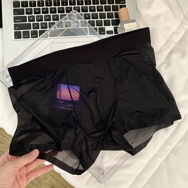 Ice Silk Nude Seamless Ultra-thin Transparent Boxers