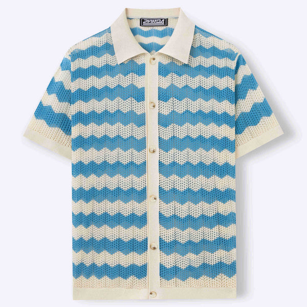 Hollow Jacquard Corrugated Sweater