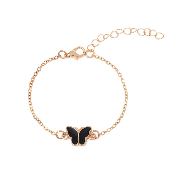 Cute Butterfly Watch Color Wheel Double-layer Ladies