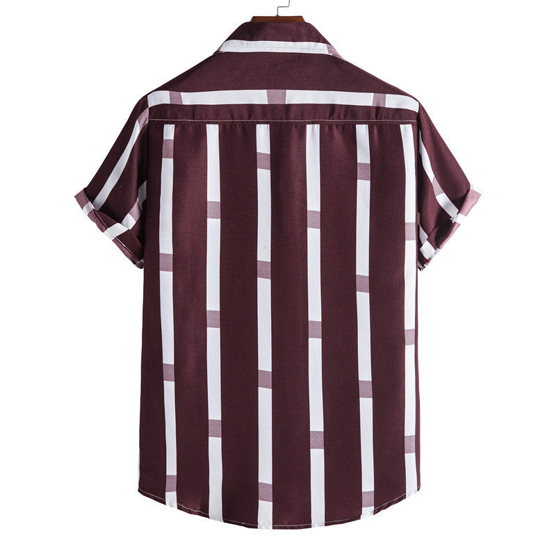 Striped Short-sleeved Shirt