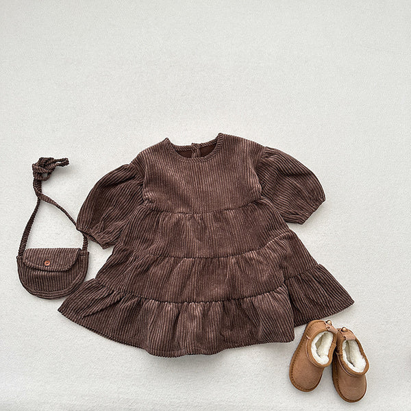 Western Princess Corduroy Dress
