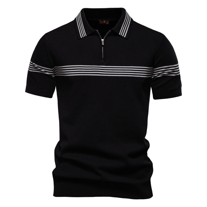 Striped Men's Business Short-sleeved Shirt