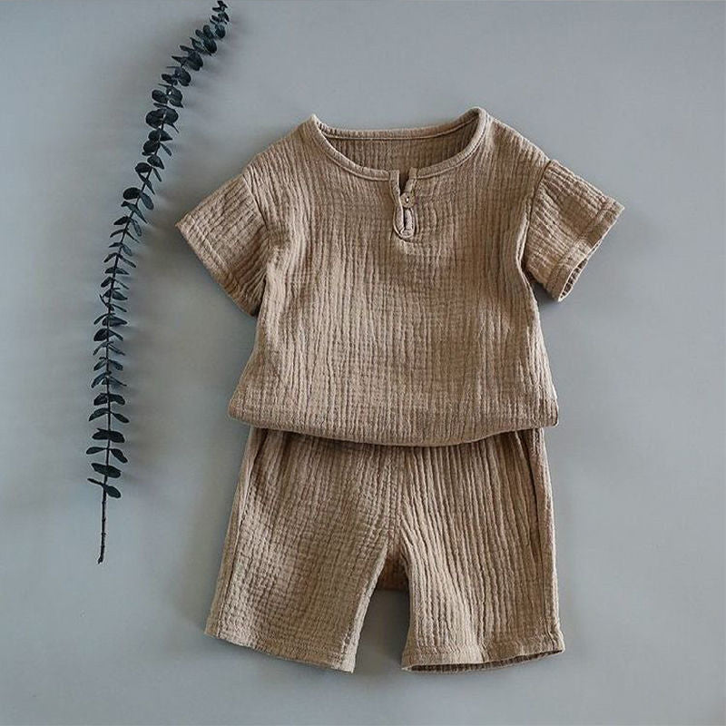 Boys And Girls Baby Short-sleeved Summer Suit