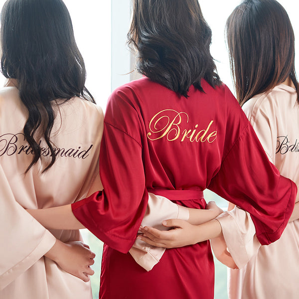 Embroidered Pajamas Bridesmaid Wedding
