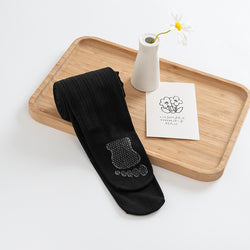 Velvet Wave Pattern Wool Tights