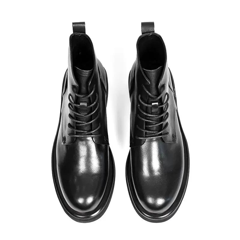 British Retro Hand-washed Horsehide Leather Boots