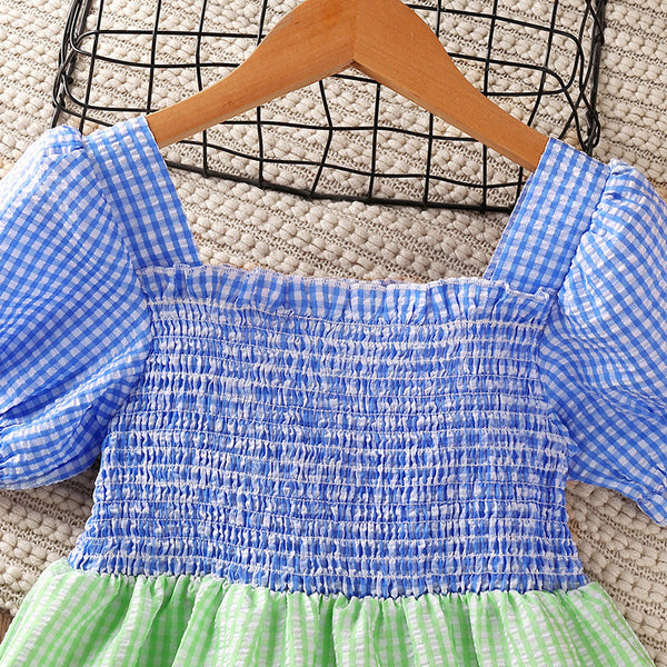 Summer Short Sleeve Rainbow Princess Dress
