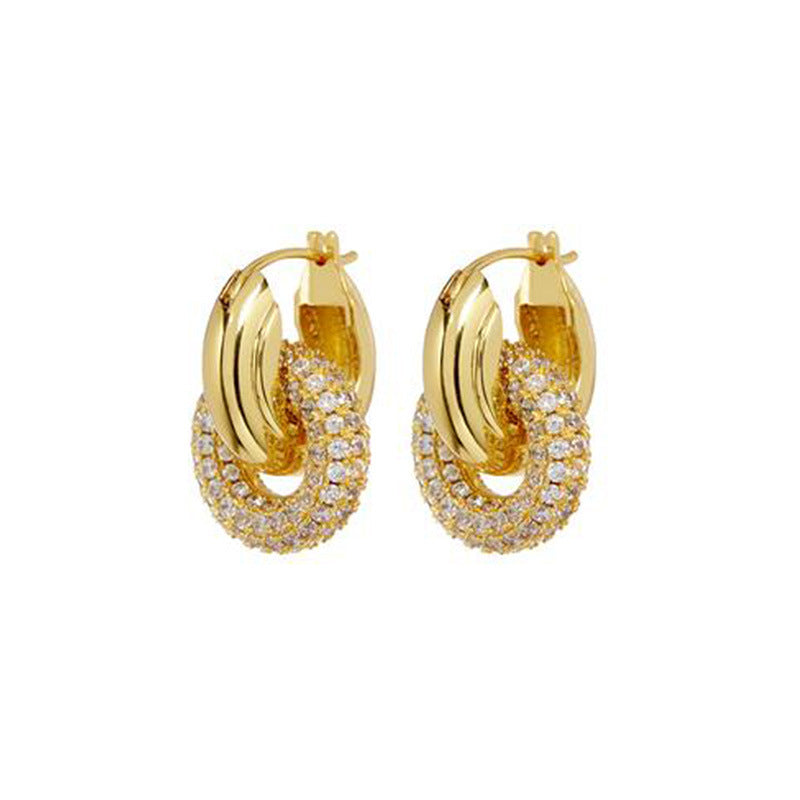Copper Micro-set Earrings