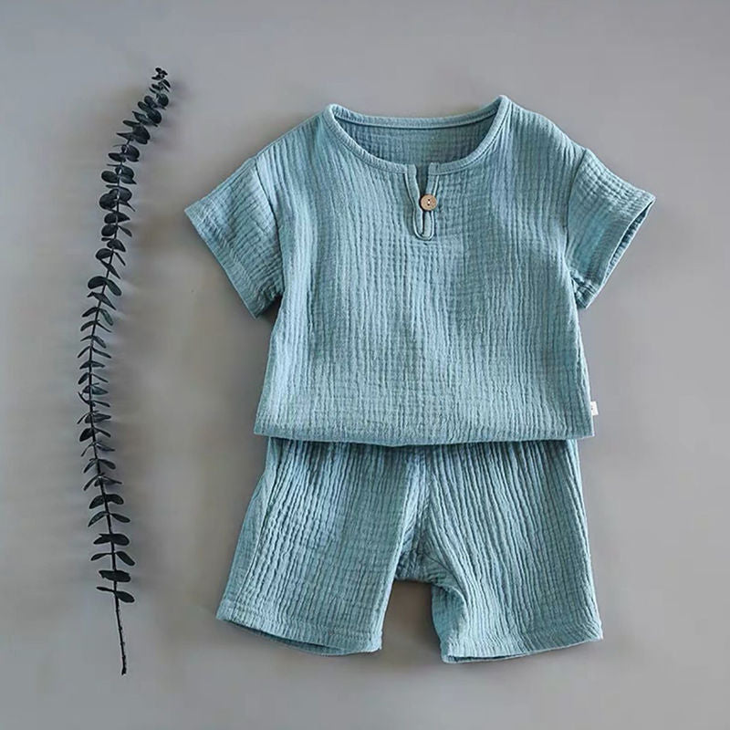 Boys And Girls Baby Short-sleeved Summer Suit