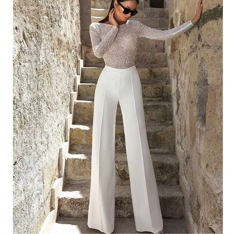Backless Long-sleeved Jumpsuit