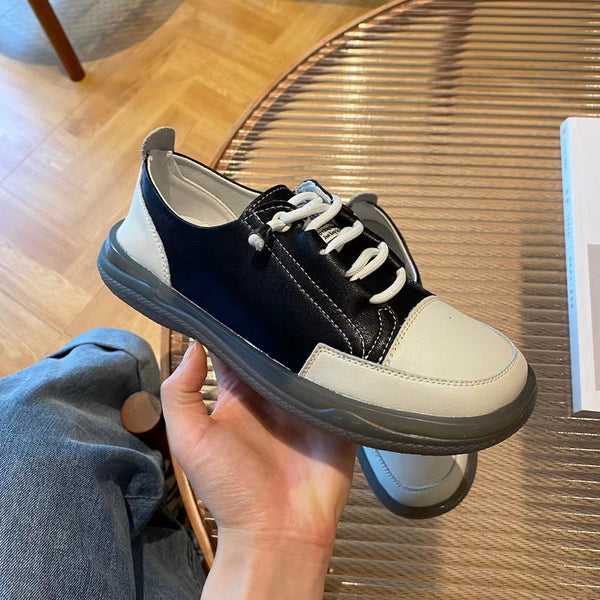 Cowhide Tendon Bottom Leather Soft Shoes