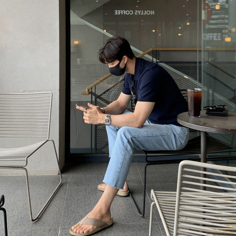 Thin Lapel Polo Shirt