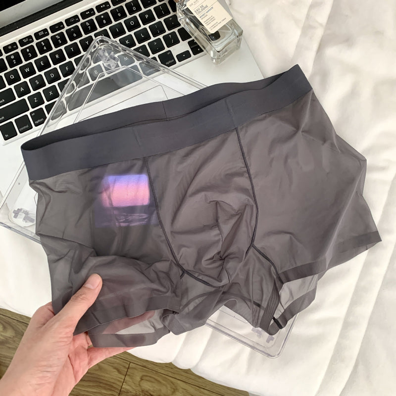 Ice Silk Nude Seamless Ultra-thin Transparent Boxers