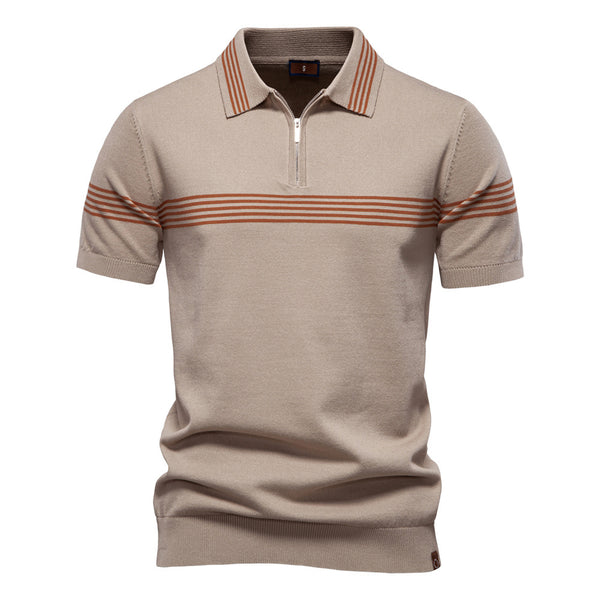Striped Men's Business Short-sleeved Shirt