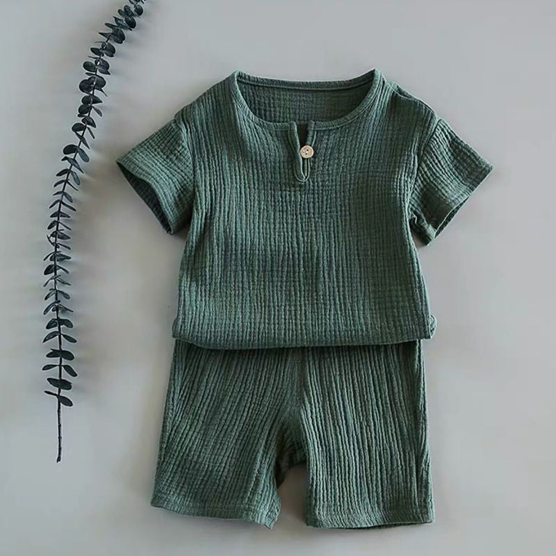 Boys And Girls Baby Short-sleeved Summer Suit