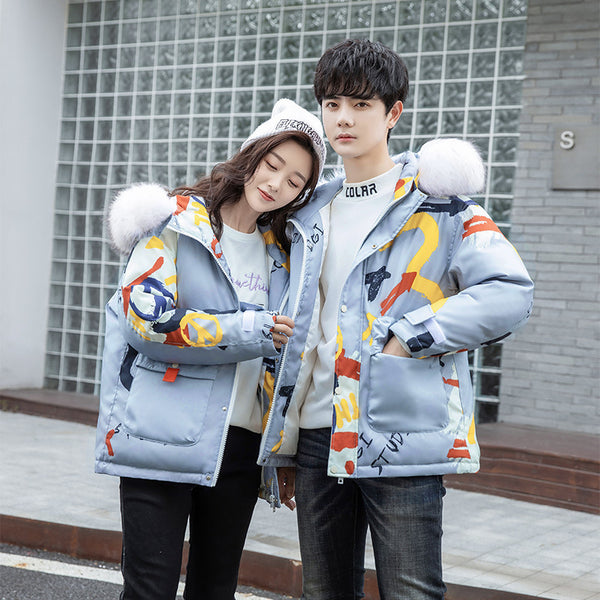 Couple Heavy Jacket Graffiti
