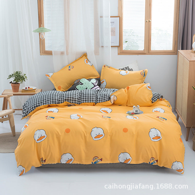 Quilt Cover Sheet Quilt Three-piece Cartoon