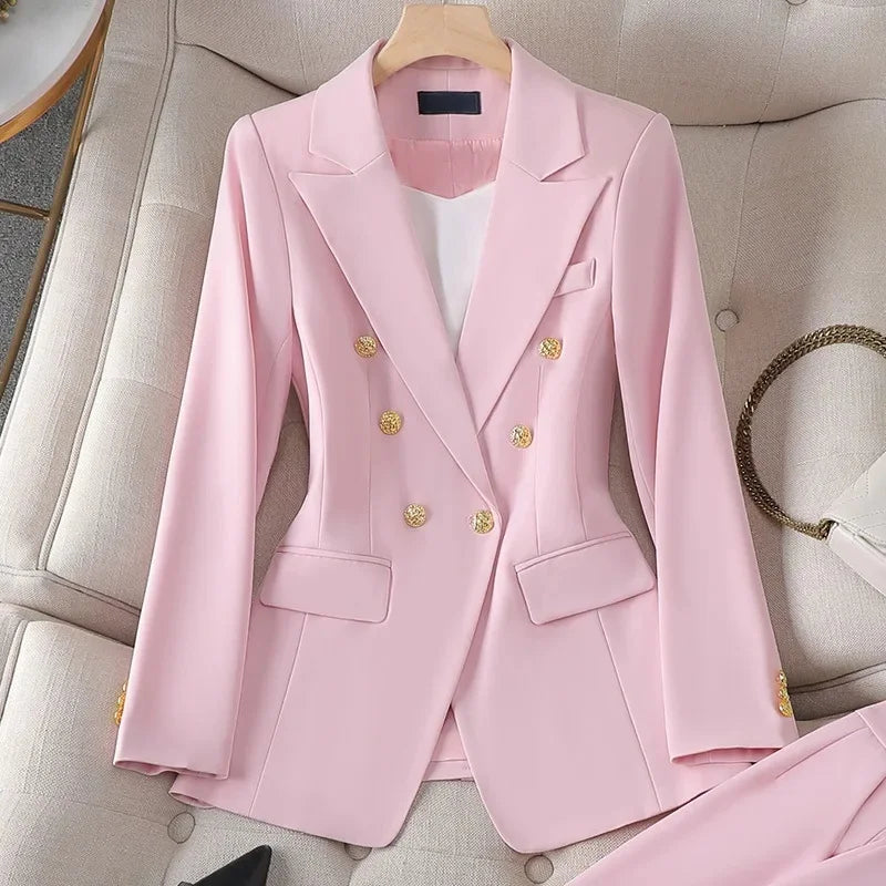 Elegant Western-Style High-End Business Attire Long-Pants Set