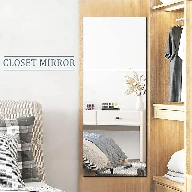 2mm Mirror Unbreakable Acrylic Full Length Wall Mirror Tiles