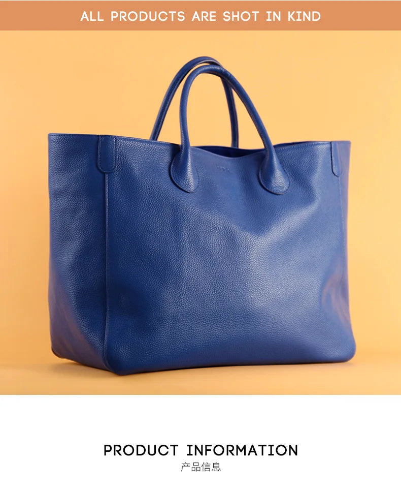 Natural Leather Top Cow Hide Leather Handbag