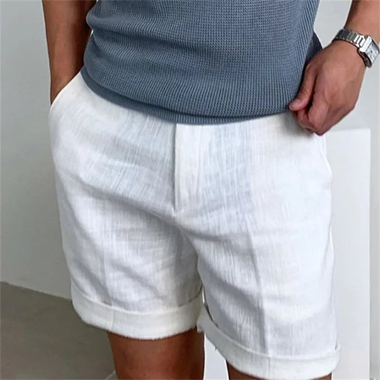 Men's Linen Casual Shorts Loose Fit Breathable Daily Wear