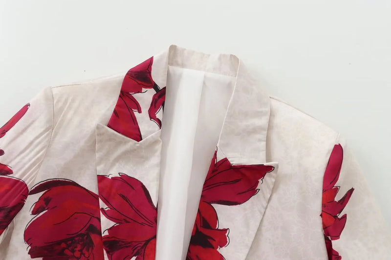 Elegant Printed Blazer with Pant
