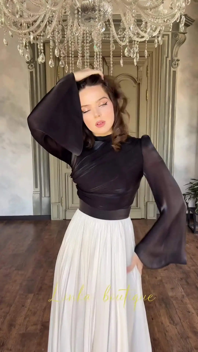 Satin Sliky Full Length Long Sleeve Soft Shiny Robe