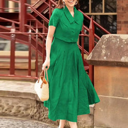 Two Piece Sets Office Short Sleeve Outwear And Tank Dress
