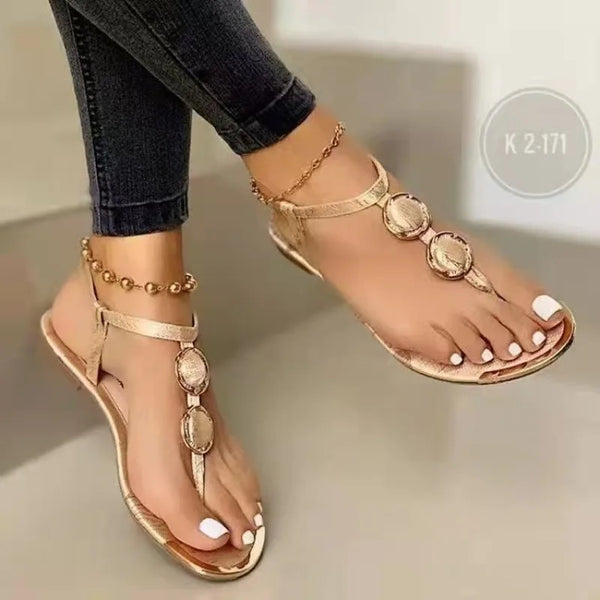 Summer Casual Roman Flat Sandals Flip Flops Open Toe